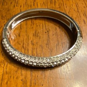Stunning crystal bangle bracelet. 6 1/2 inch inside.
